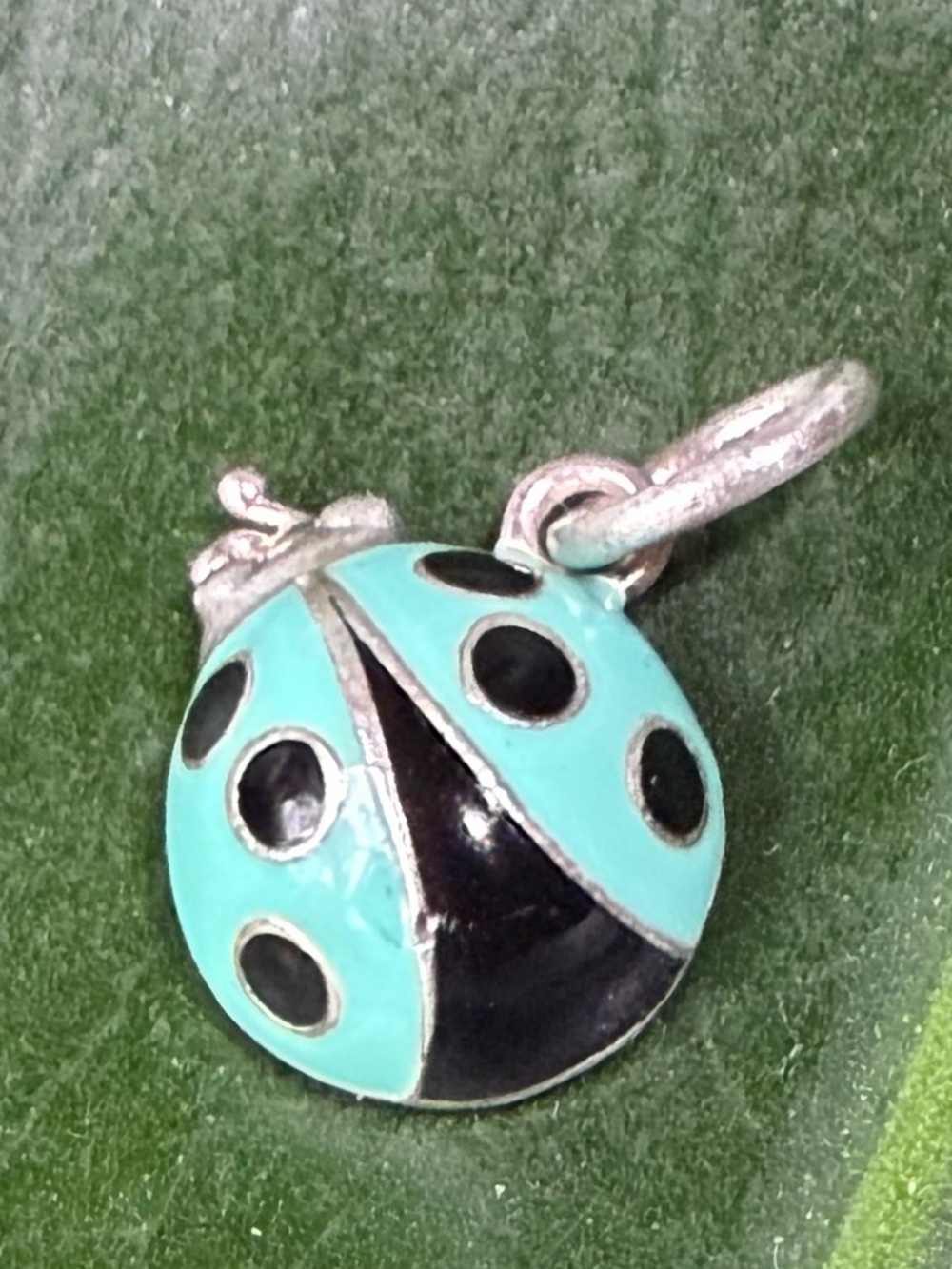 ❤️ Tiffany & Co. Enamel Blue Ladybug Charm